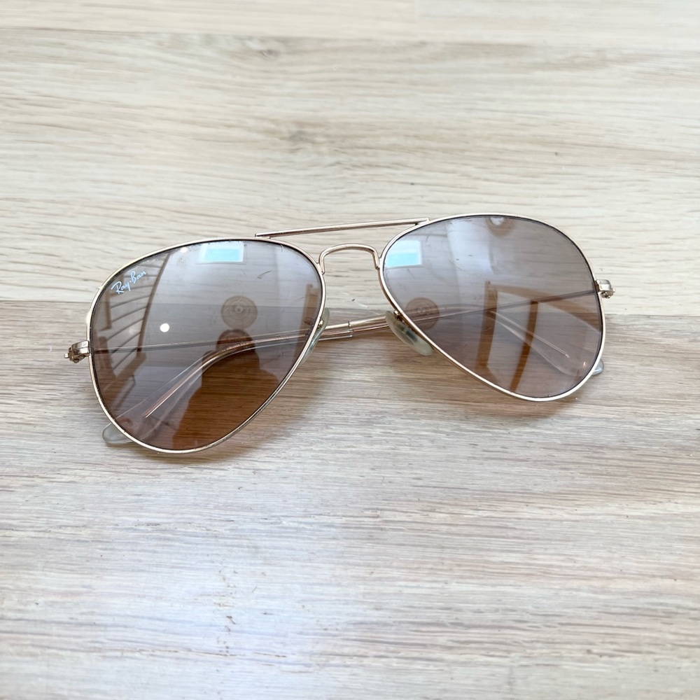 Small RAYBAN aviators in gold women’s youth